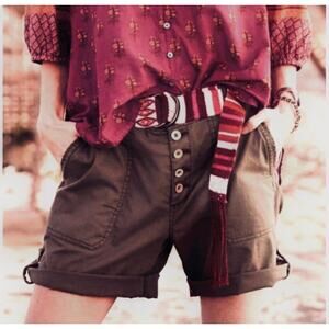 Sundance Everyday Explorer Button Front Shorts Brown 10